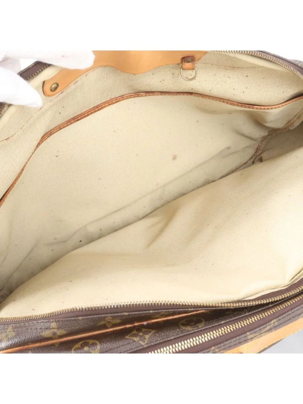 Louis Vuitton Monogram Alize Leather Boston Bag Tote Travel